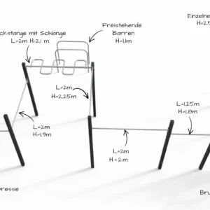 Multi Outdoor Park 2- Trainingsanlage für Kraft- und Funktionstraining im Freien