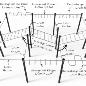 Multifunktionale Calisthenics- und Outdoor-Fitnessanlage | TRAINER Outdoor Fitnessgeräte