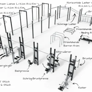 Multi Outdoor Park -Outdoor Fitnessgeräte und Calisthenics