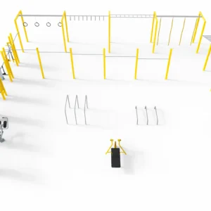 Street Workout Konstruktion mit Fitnessgeräten