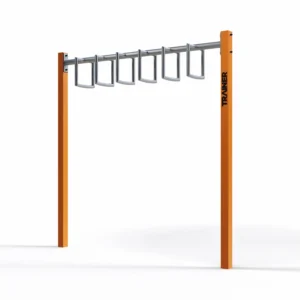 Barra horizontal con asas gimnasio en el jardin