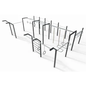 Parque de entrenamiento outdoor con elementos de street workout