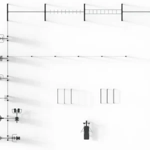 Structure de street workout combinée avec appareils de fitness