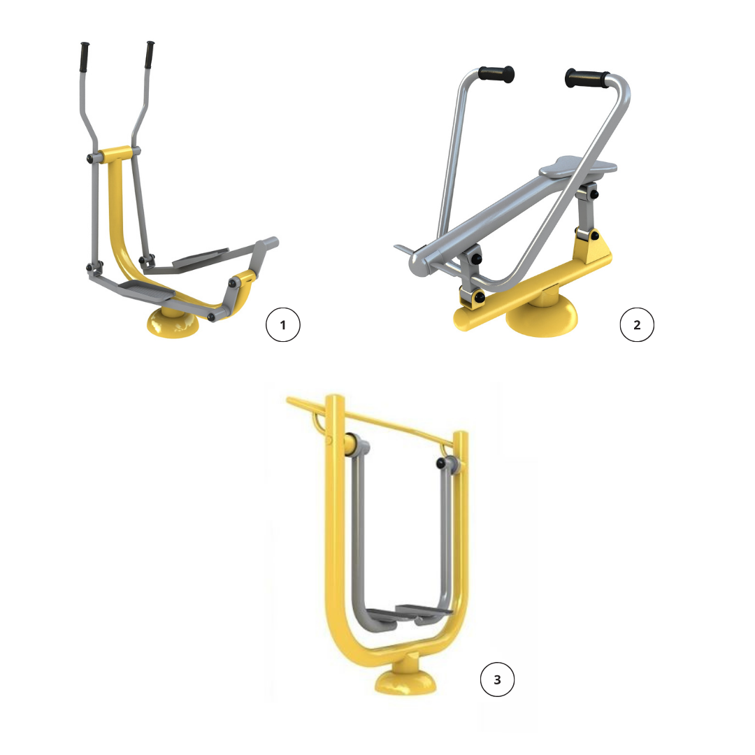 Ensemble 1 de salle de sport en plein air