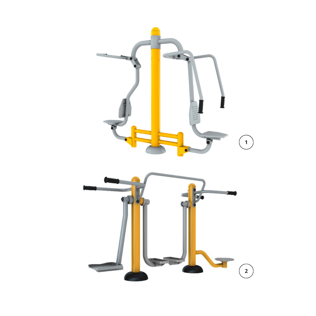 Ensemble 2 de salle de sport en plein air