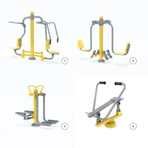 Ensemble 4 de salle de sport en plein air