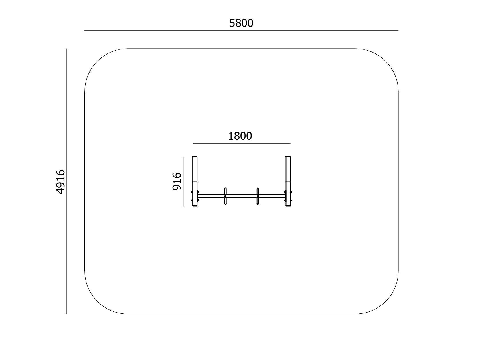 Cercles suspendus - zone de sécurité