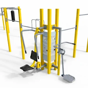 Parco sportivo outdoor con moduli fitness moderni