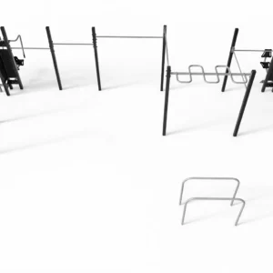 Parco allenamento outdoor con elementi street workout