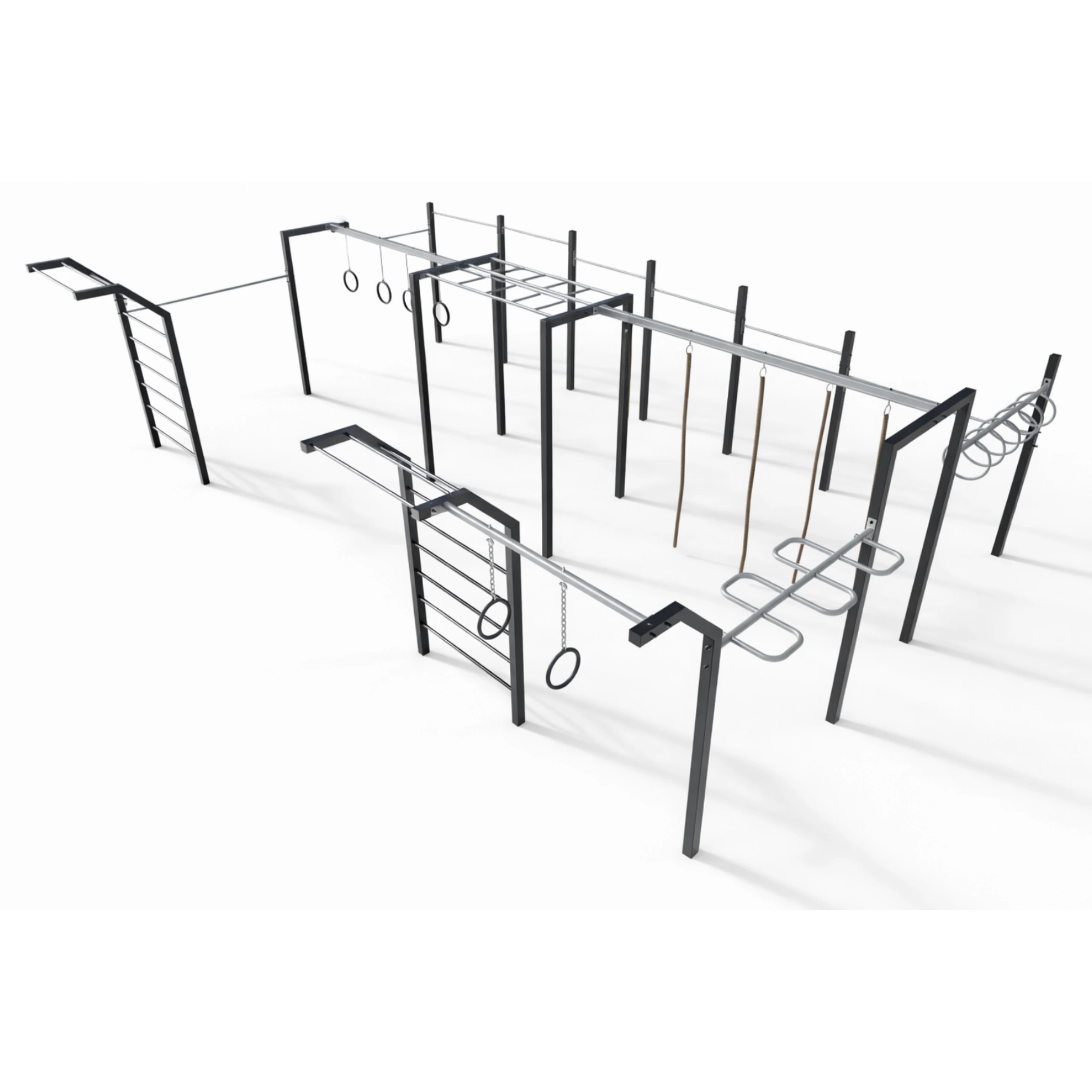 Parco allenamento outdoor con elementi street workout