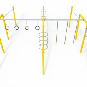 Area sportiva all’aperto con attrezzature su piloni