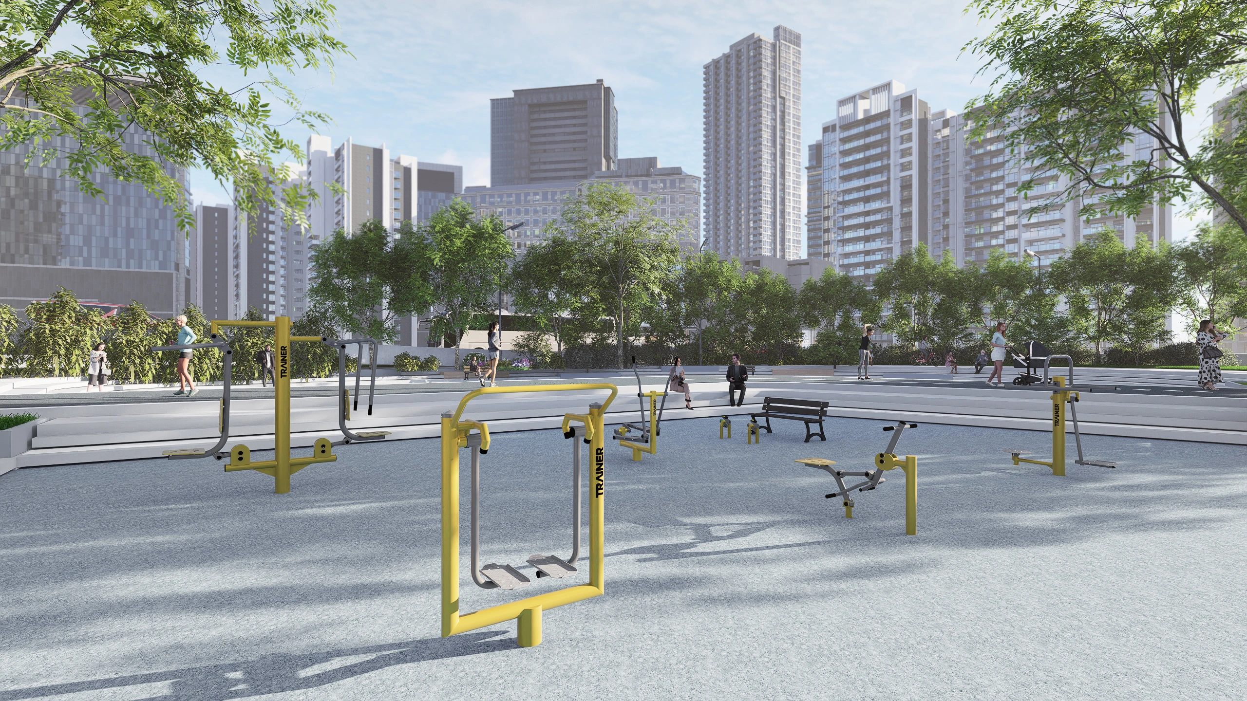 Outdoor Fitness set - outdoor training - Trainer Outdoor Gym - 17