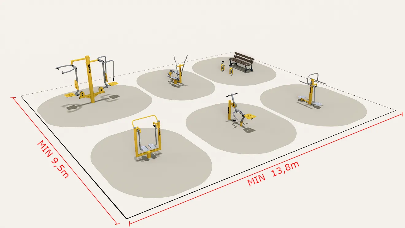 Outdoor Fitness set - outdoor training - Trainer Outdoor Gym - 12