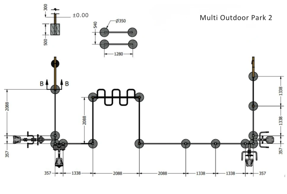 Multi Outdoor Park 2 - Compact outdoor fitness