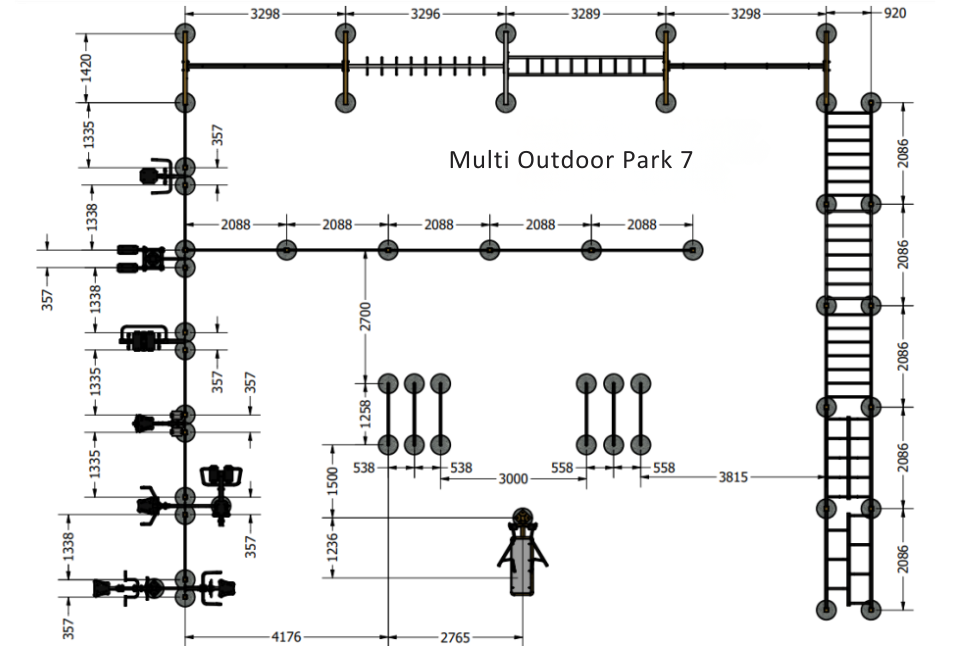 Multi Outdoor Park 7 - installation and foundations view