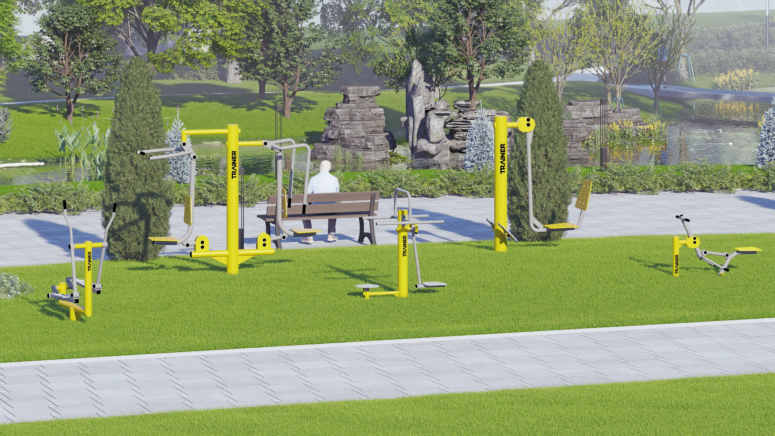 Outdoor Fitness set - outdoor training - Trainer Outdoor Gym - 9