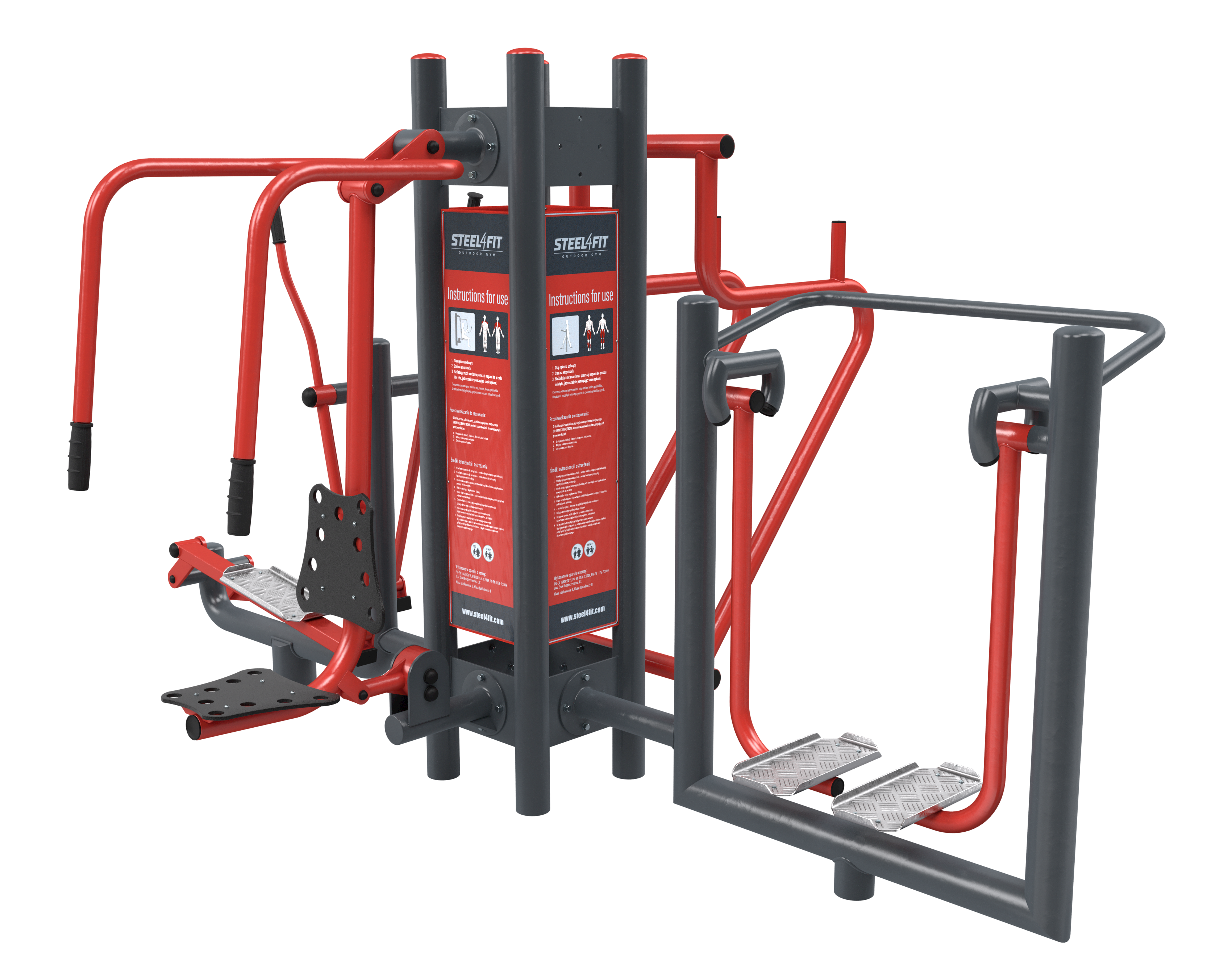 Outdoor fitness equipment - Four outdoor gym stations