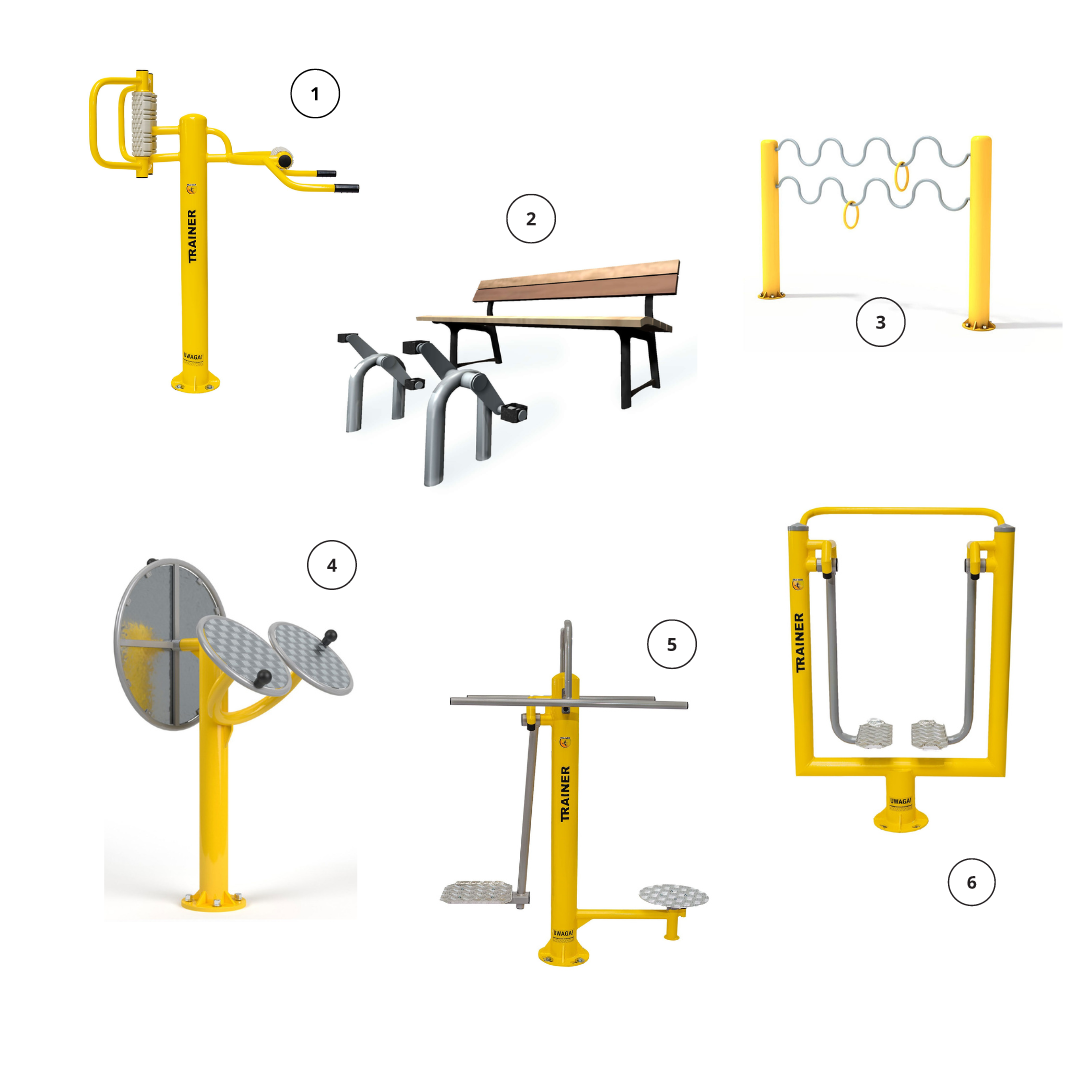 Outdoor exercise equipment for seniors