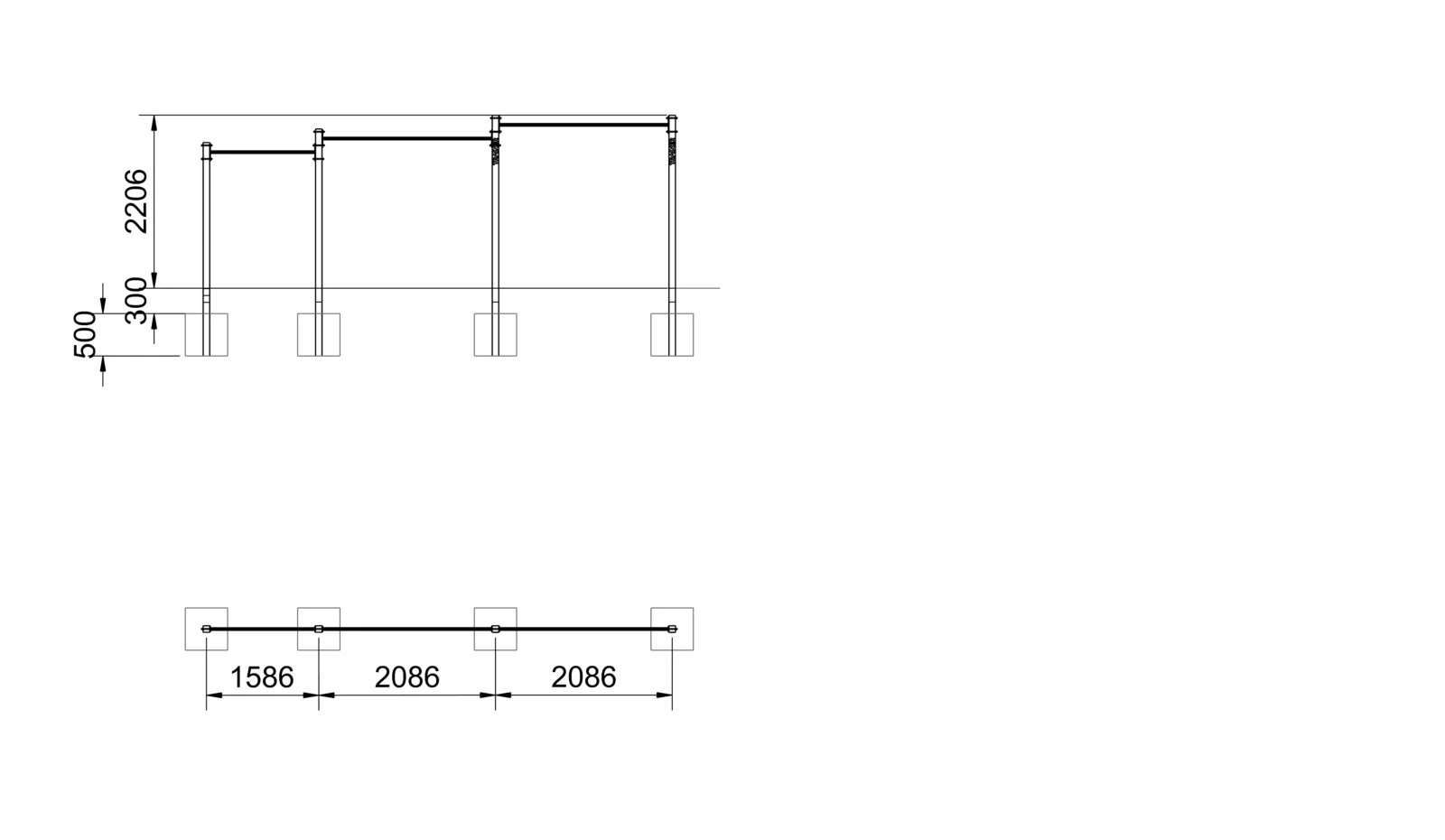 Trainer Outdoor Gym - Street Workout Set - 3